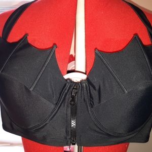 NWT Banned Apparel XL Bat wing swim halter